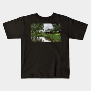 Lonely cabin near the lake Kids T-Shirt